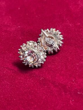 Vintage Bogoff screw back rhinestone earrings